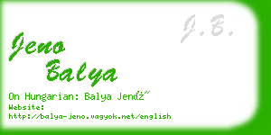 jeno balya business card